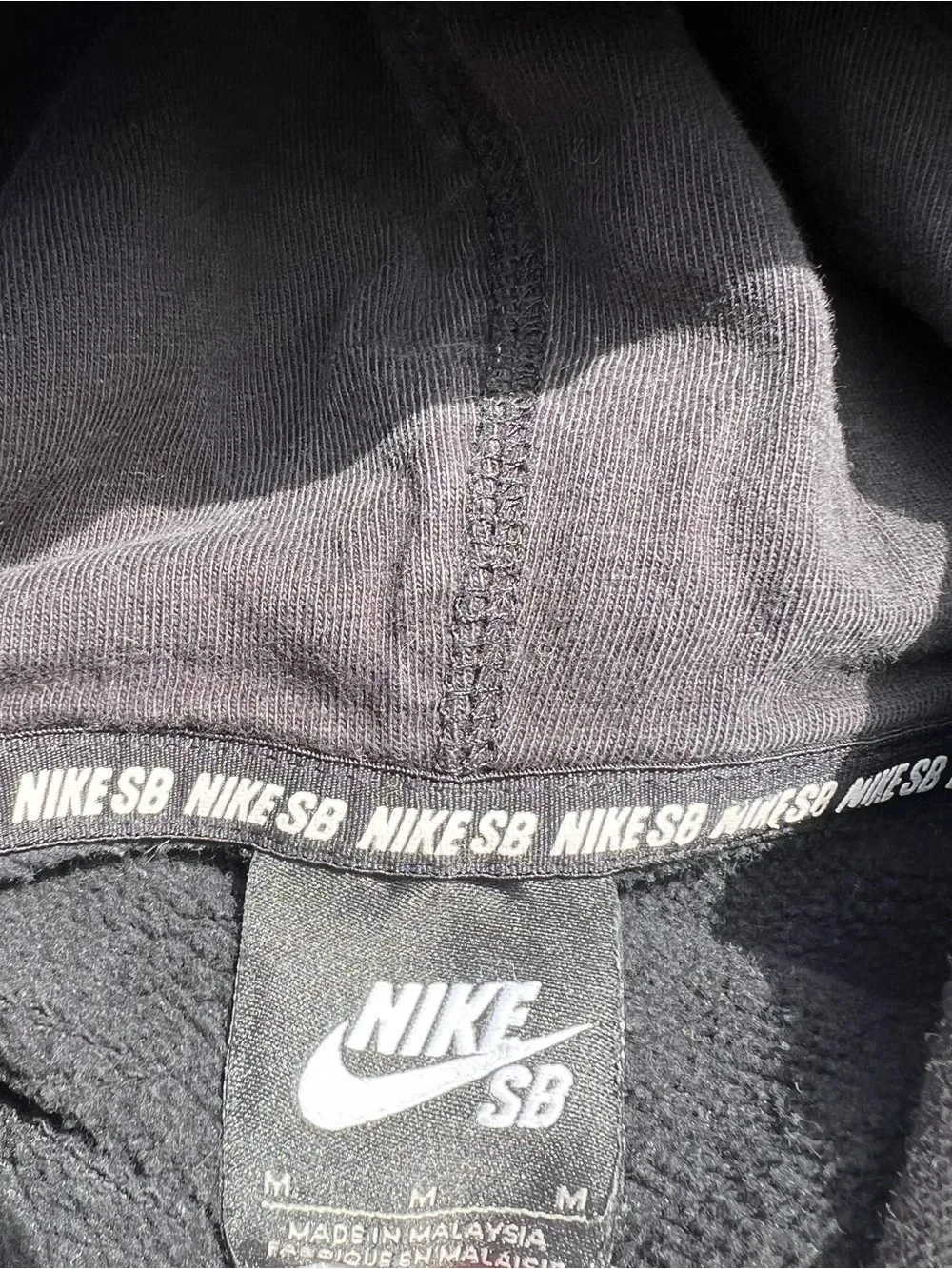 Nike SB Black Graphic Pullover Skate Hoodie Men's Medium